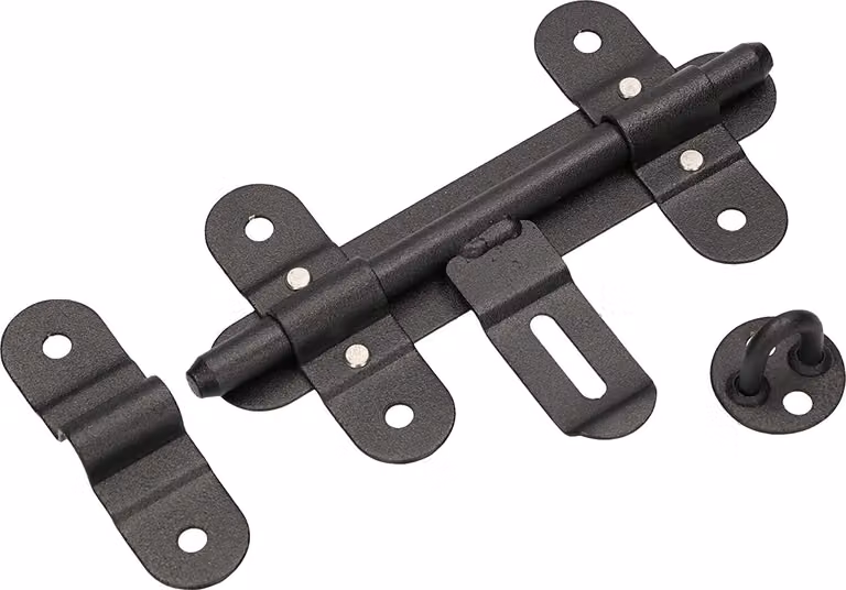 KOTARBAU® Chiavistello per cancello 150 mm nero Chiavistello universale per lucchetto