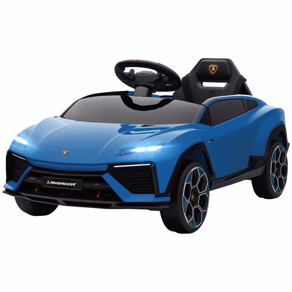 Auto elettrica per bambini Zephmum 12V con telecomando 2.4 GHz Blu L/P/H: 101.5 x 49 x 43 cm – 2