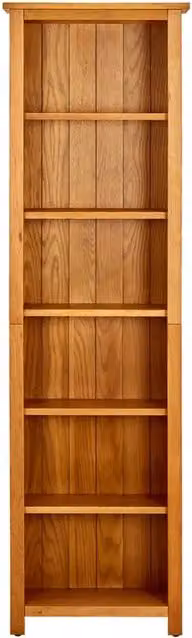 Libreria a 6 Ripiani 52x22x180 cm in Legno Massello di Rovere 331742