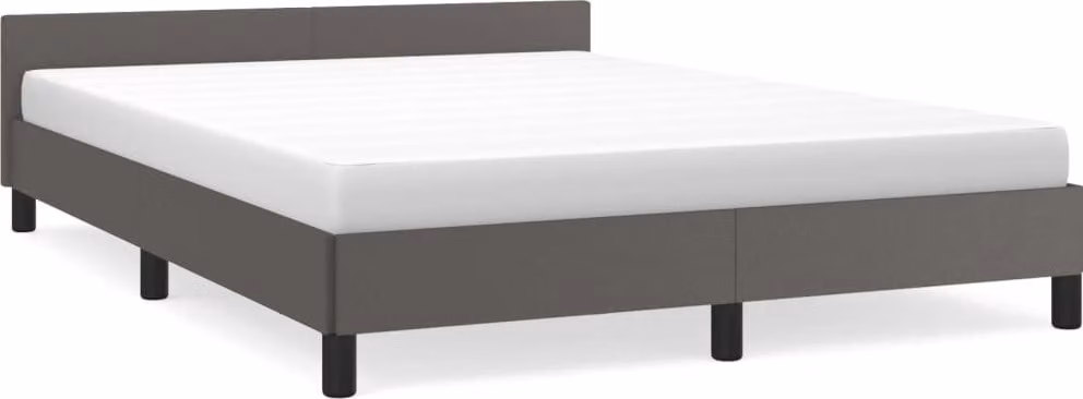 Giroletto con Testiera senza Materasso Grigio 140x190 cm