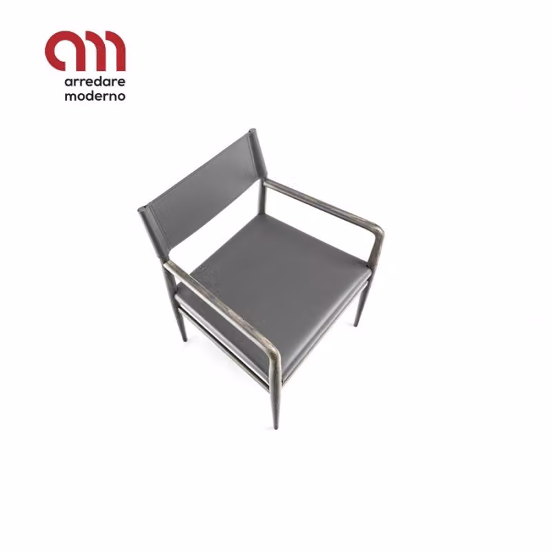 Sedia Ledermann Light Enrico Pellizzoni con braccioli