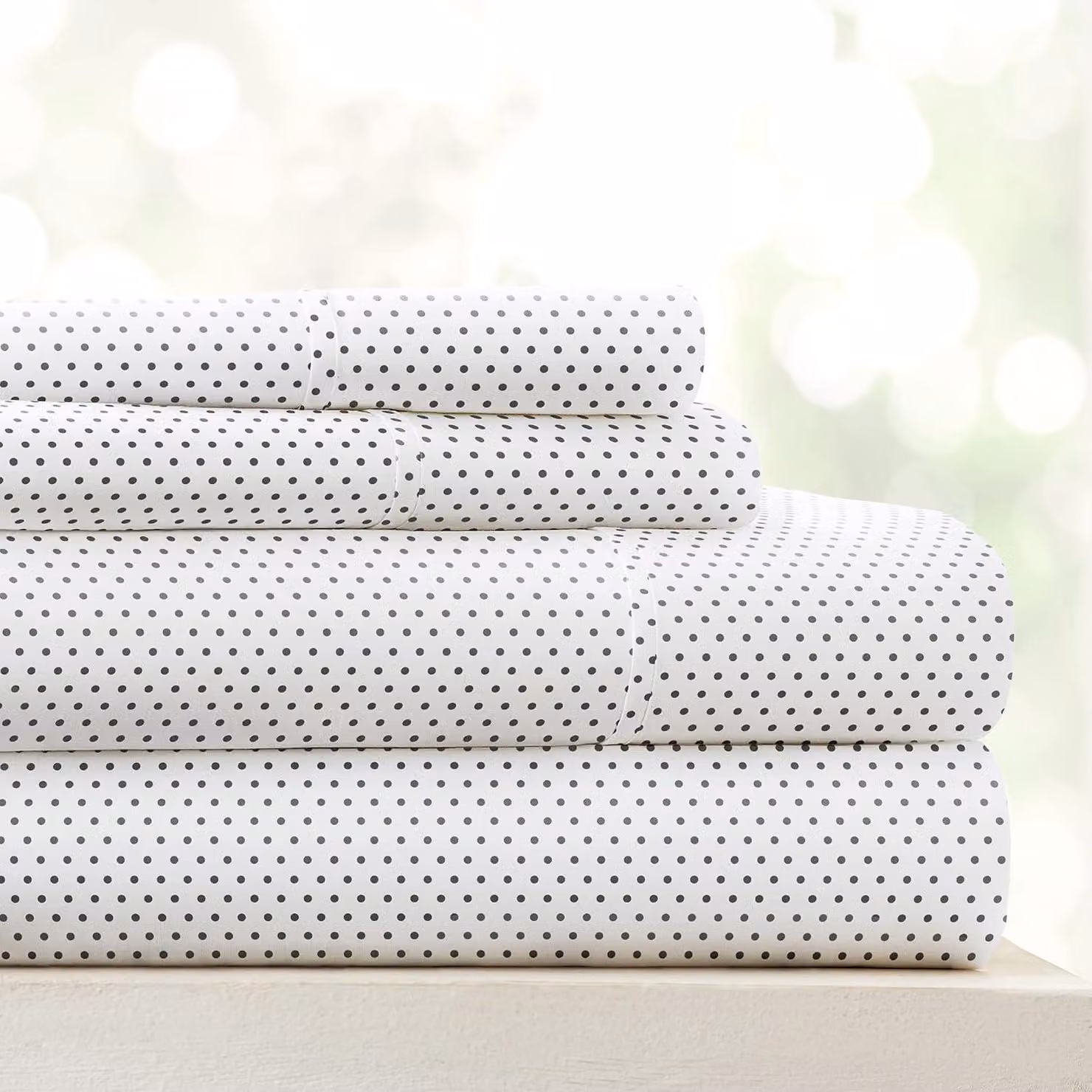 Set di lenzuola per letto matrimoniale, dormi meglio che mai con queste lenzuola ultra-morbide e fresche, gli angoli profondi si adattano a materassi fino a 40 cm
