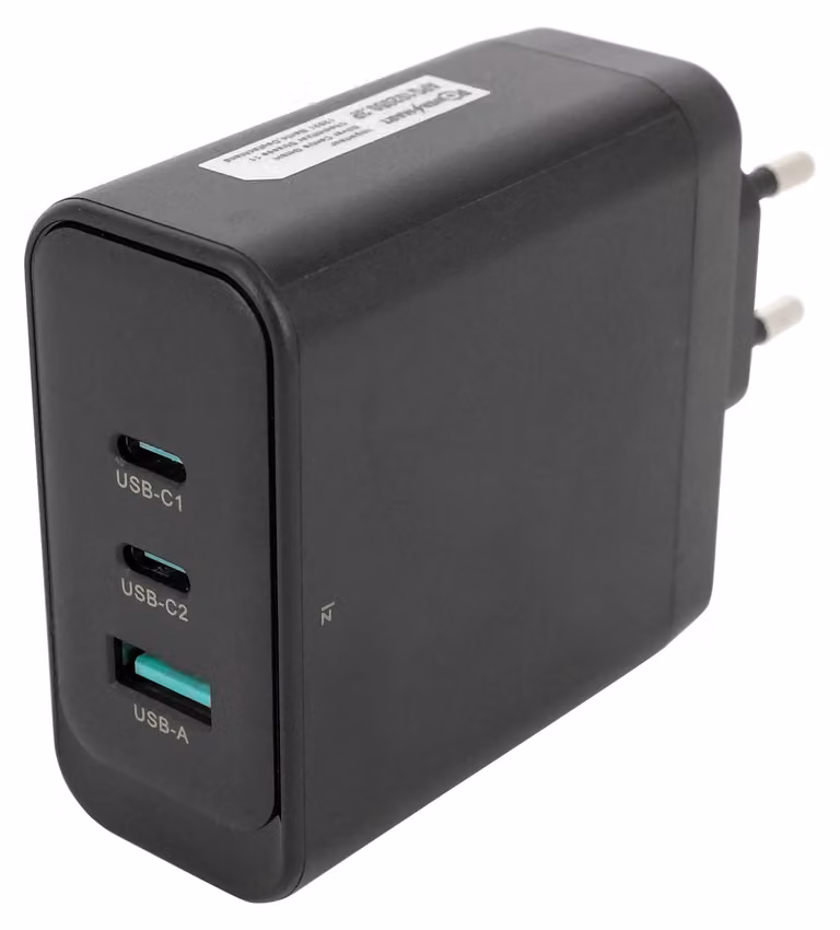 PowerSmart 100W 3 porte GaN Caricabatterie veloce per Dell XPS 13 9370 / Dell XPS 15 9560 / Dell Latitude 5480 / Dell XPS 13 2 in 1 (9365)