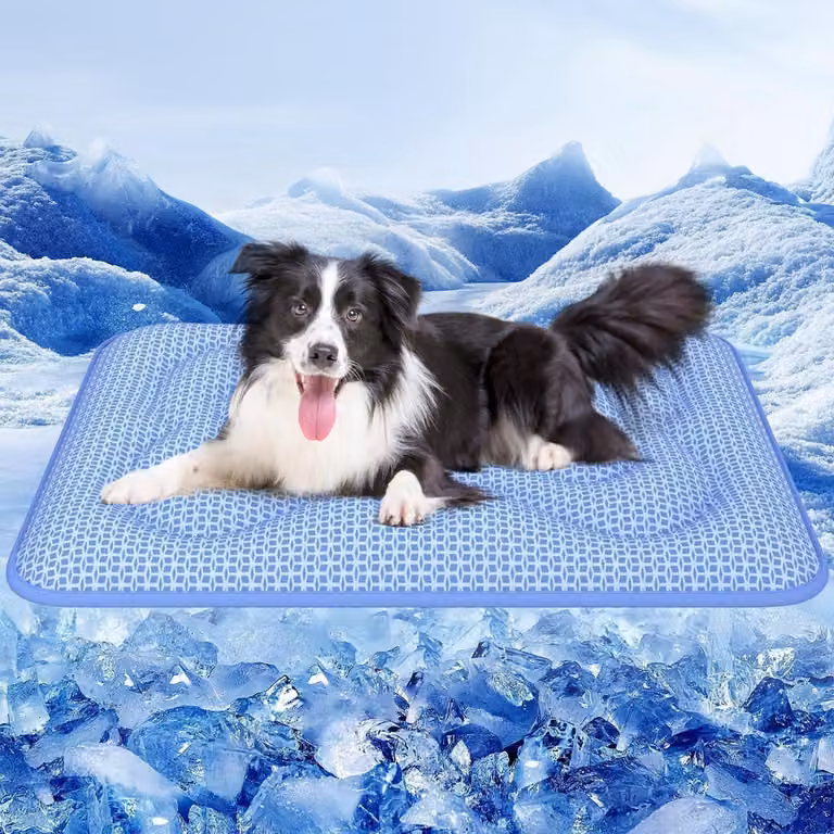 Tappetino refrigerante per cani, modello Arc-Chill, dimensioni 110x80 cm, colore blu ghiaccio, spessore 3 cm