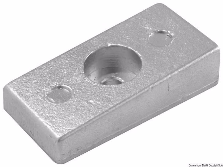 Anodo a piastra in zinco 75/225 PS 36 x 71 mm , 1 pezzo