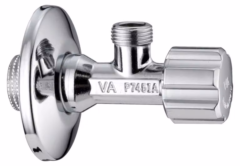 Schläfer 3437208 - Rubinetto a Squadra Universale 1/2, Rubinetto Sottolavabo ad Angolo per Lavabo, Bidet, Rubinetto Sottolavello, Rubinetto per Cassetta Wc 1/2x3/8, Rubinetto d' Arresto. Cromo