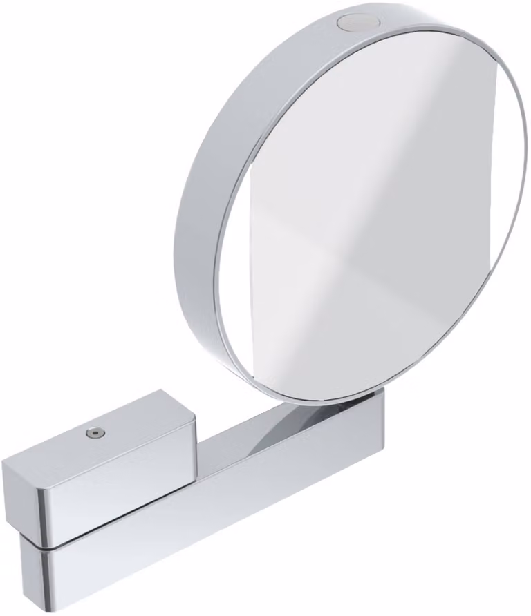 emco LED rasage et Miroir de soins de beauté, miroir miroir des deux côtés, grossissement 3x et 7x, rond, éclairage LED, bras articulé, 109506017, 109506017