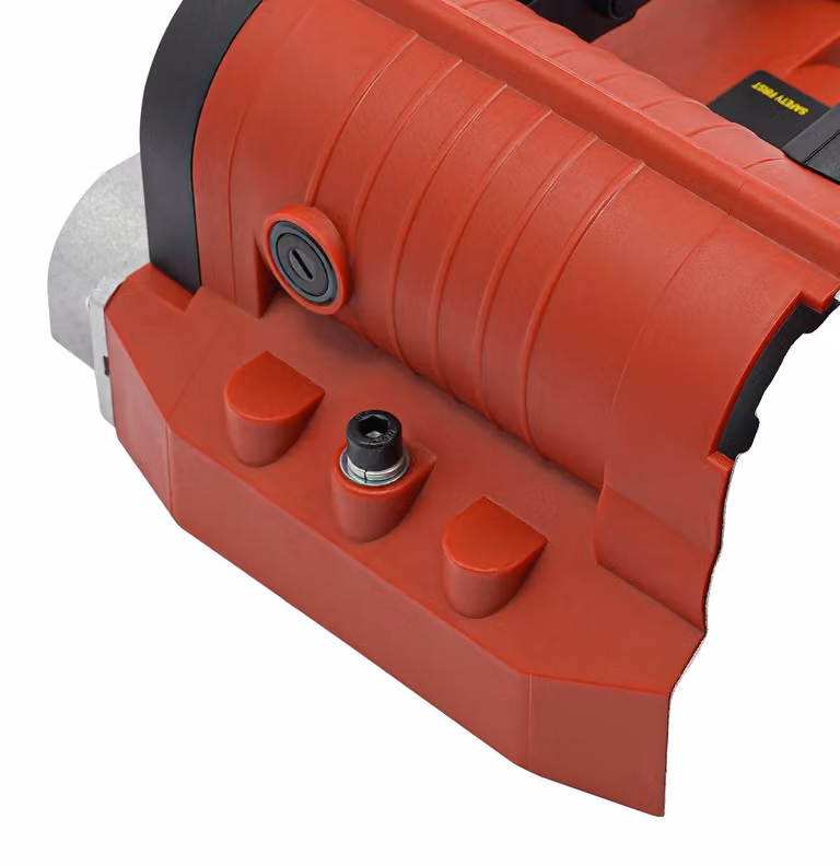 Fresatrice a colonna, motore elettrico, design compatto, rosso