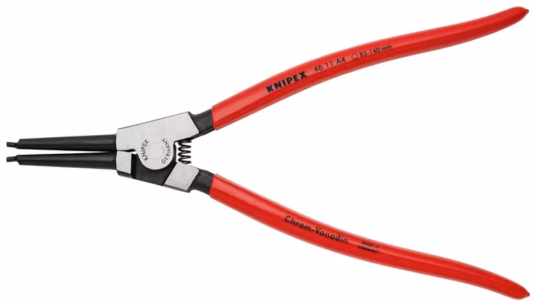 Pinza KNIPEX per anelli di sicurezza esterni, modello 46 11 A4