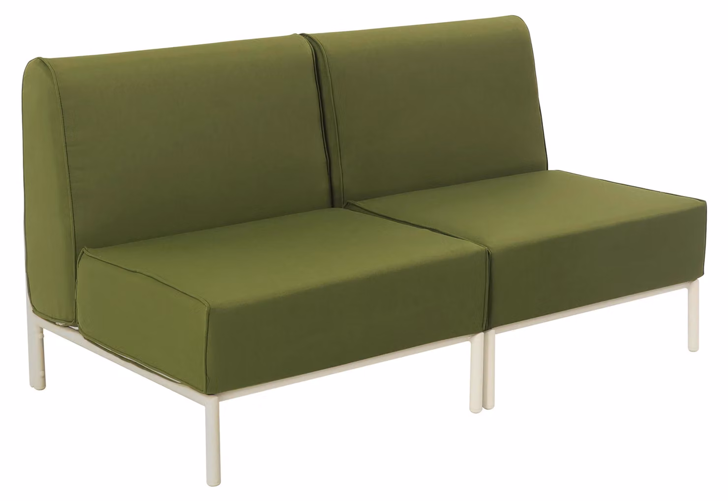 Set modulare di mobili da giardino bassi 2 posti verde kaki - Oviala Patio