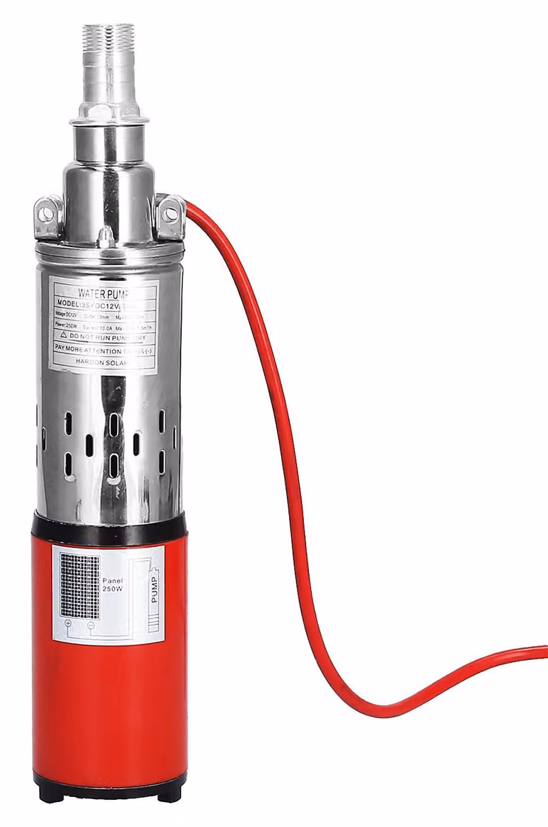 Pompa sommergibile a corrente continua da 12V, pompa solare per acqua, in acciaio inossidabile, con un'altezza di sollevamento di 30 metri