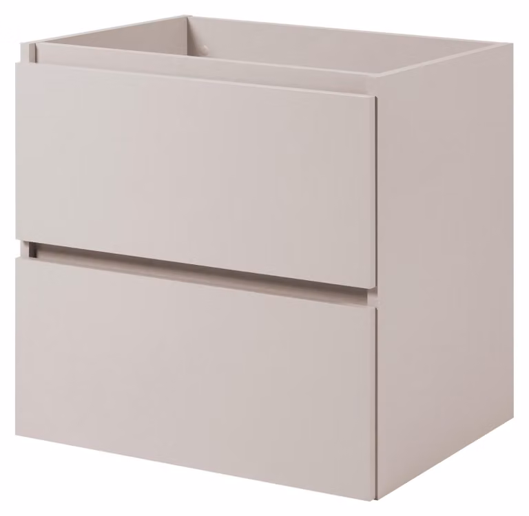 Comodino con 4 cassetti e 2 ante, bianco e bianco lucido, con finitura "Eiche Grandson", dimensioni 138 cm