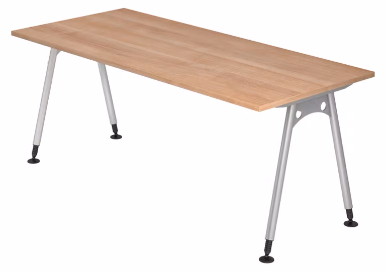 bümö Scrivania Serie A - Finitura: noce, dimensioni: 180 x 80 cm