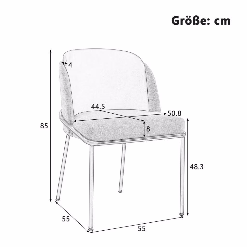 Sedia da pranzo MIVRAY con schienale ergonomico in similpelle beige e verde con piedini regolabili – 2