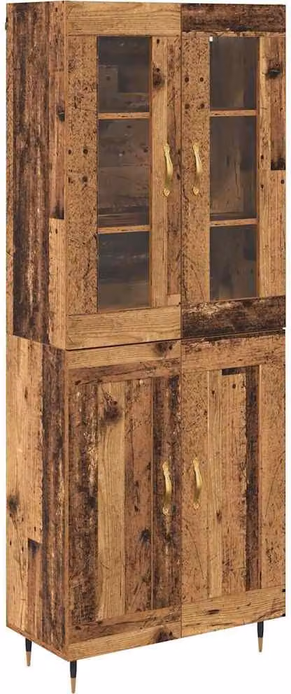 Credenza 2 pcs Legno vecchio Legno multistrato