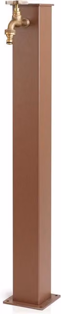 Fontana da Giardino Rettangolare Giordanoshop in Alluminio e Acciaio, Colore Marrone, L: 20 cm, P: 12 cm, H: 85 cm