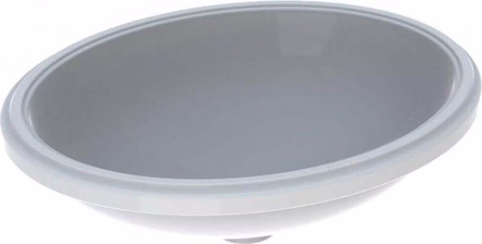 Geberit VariForm lavabo à encastrer ovale, 500x400mm, sans trou pour robinet, sans trop-plein, 500.755.01.2, 500.755.01.2