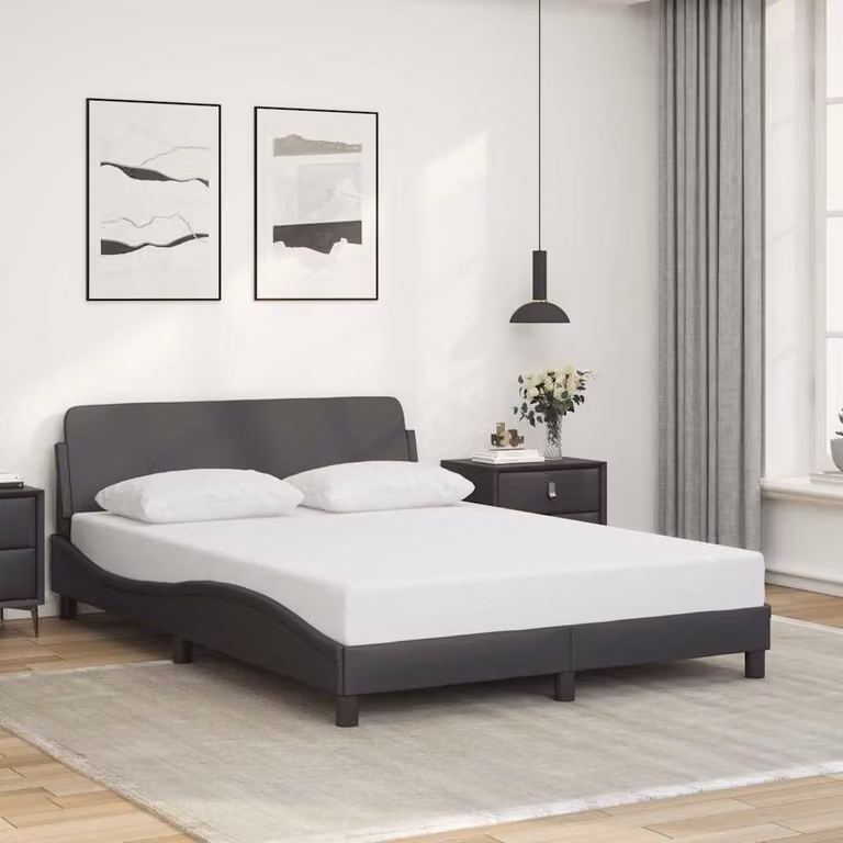 Giroletto vidaXL Dover in similpelle color crema, dimensioni 140 x 190 cm