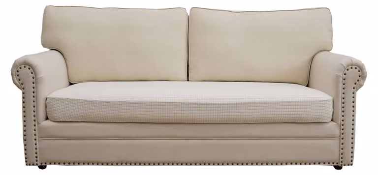 Copertura elastica per divano a due posti, colore bianco crema, per la protezione