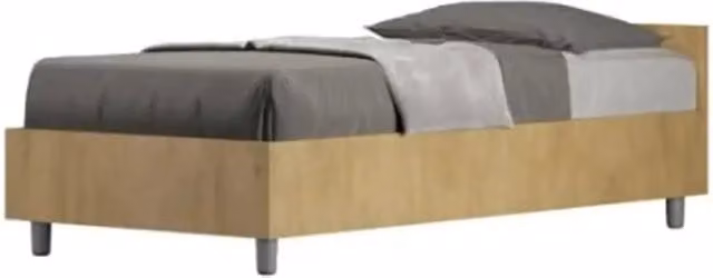 Letto singolo contenitore 80x200 quercia Nuamo