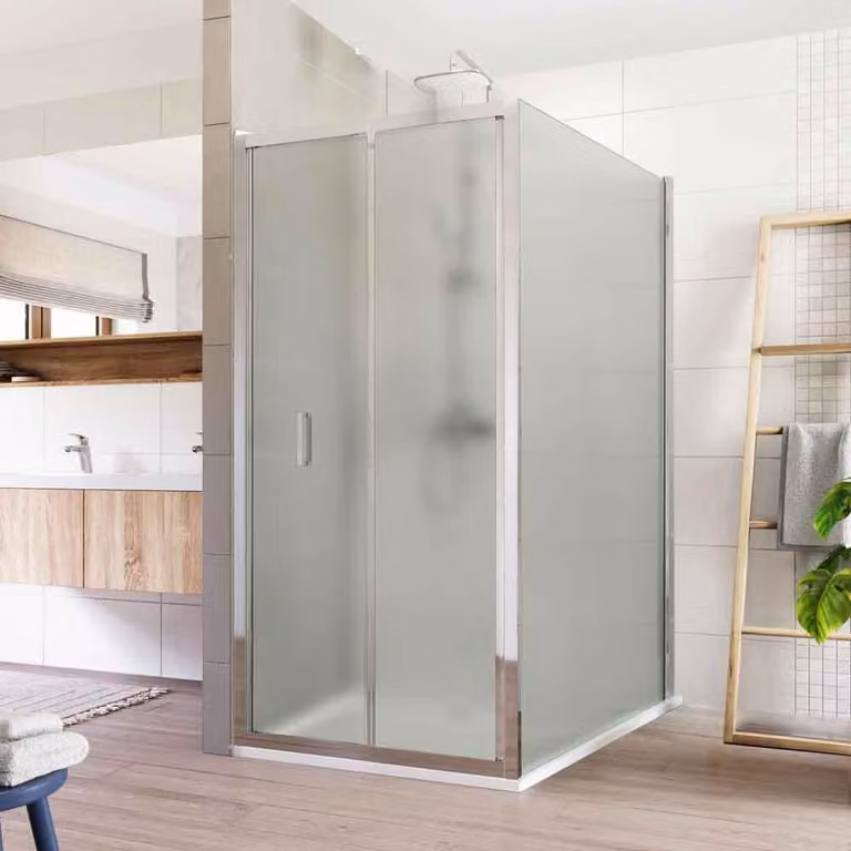 Cabina doccia Mereo, Lima, rettangolo, pieghevole, 100x120 cm, cromo ALU, vetro Point - CK87132K
