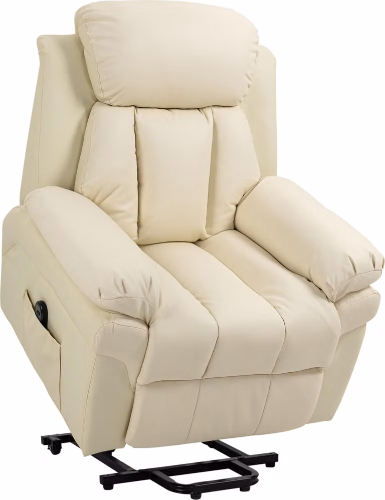 Poltrona HOMCOM con funzione di assistenza alla alzata, poltrona relax elettrica, poltrona TV reclinabile