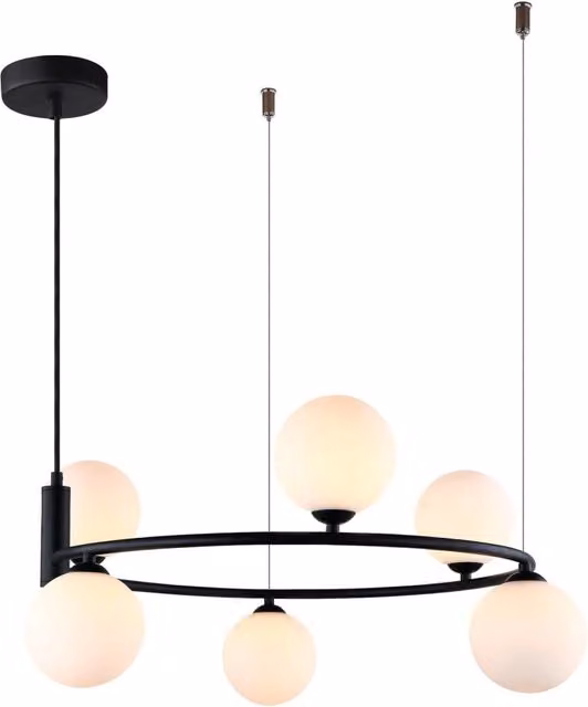 Lampadario Italux Amily nero 6 luci G9 MDM-3974/6 BK