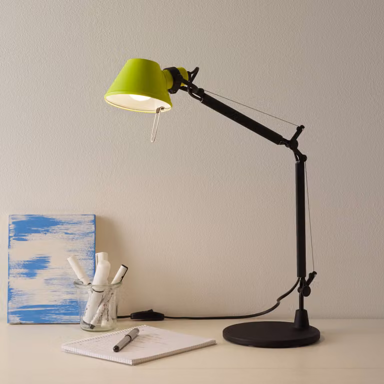 Artemide Lampada da scrivania Tolomeo Micro Bicolor, Nero, Studio / Ufficio, Alluminio, Design, Lampada da tavolo