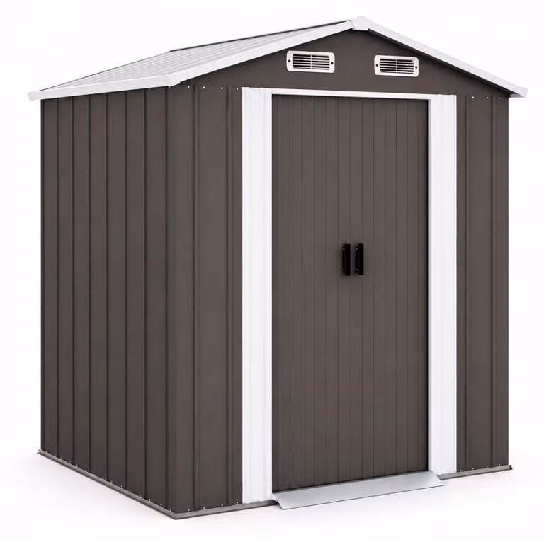 Aga Casetta da giardino 194x131x184 cm Grigio-marrone