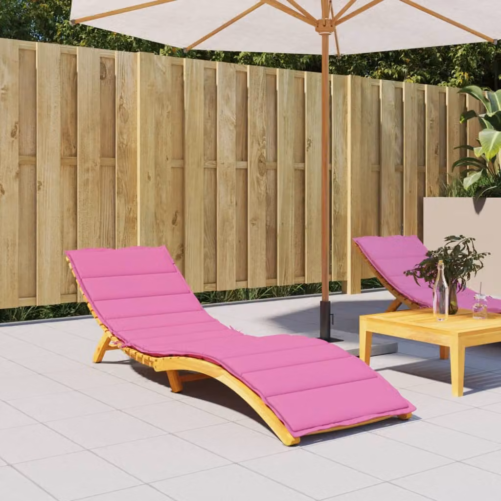 Cuscino per lettino vidaXL rosa in tessuto Oxford traspirante e idrorepellente con imbottitura in schiuma e lacci di fissaggio L/P: 200 x 200 cm
