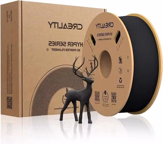 Filamento per stampa 3D Hyper ad alta velocità, colore nero, diametro 1,75 mm
