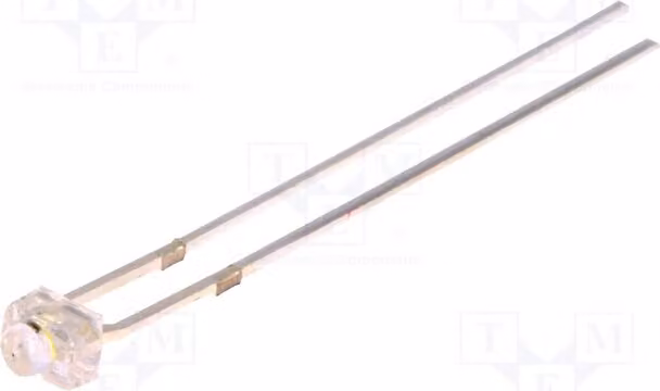 1 LED, 1,8 mm, 12 VDC, OSW5DK7331A-12V, diodo LED a foro passante, 1,8 mm, 30°, bianco freddo, 12 V, 2180 mcd