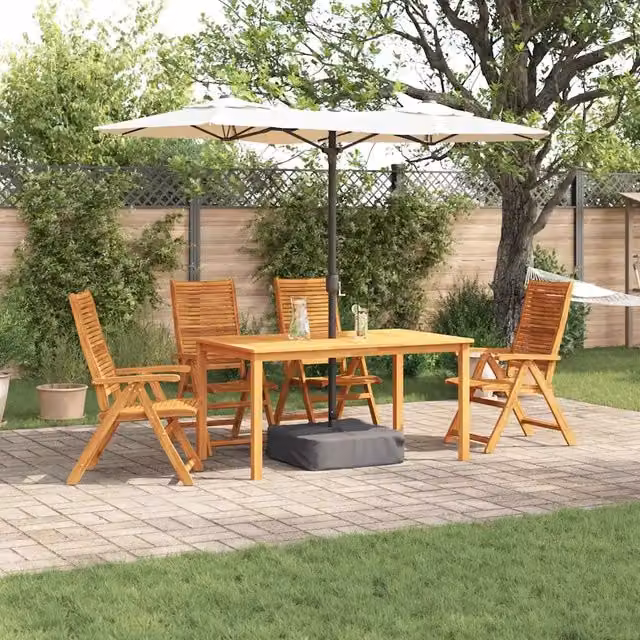 Set da Pranzo per Giardino 5 pz Marrone 3375626