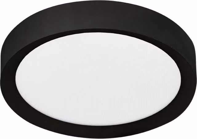 PLATE – Plafoniera LED da Soffitto 40W IP54 CRI90, CCT Switch 2700-3000-4000K, Struttura in Alluminio Nero - Rossini Illuminazione