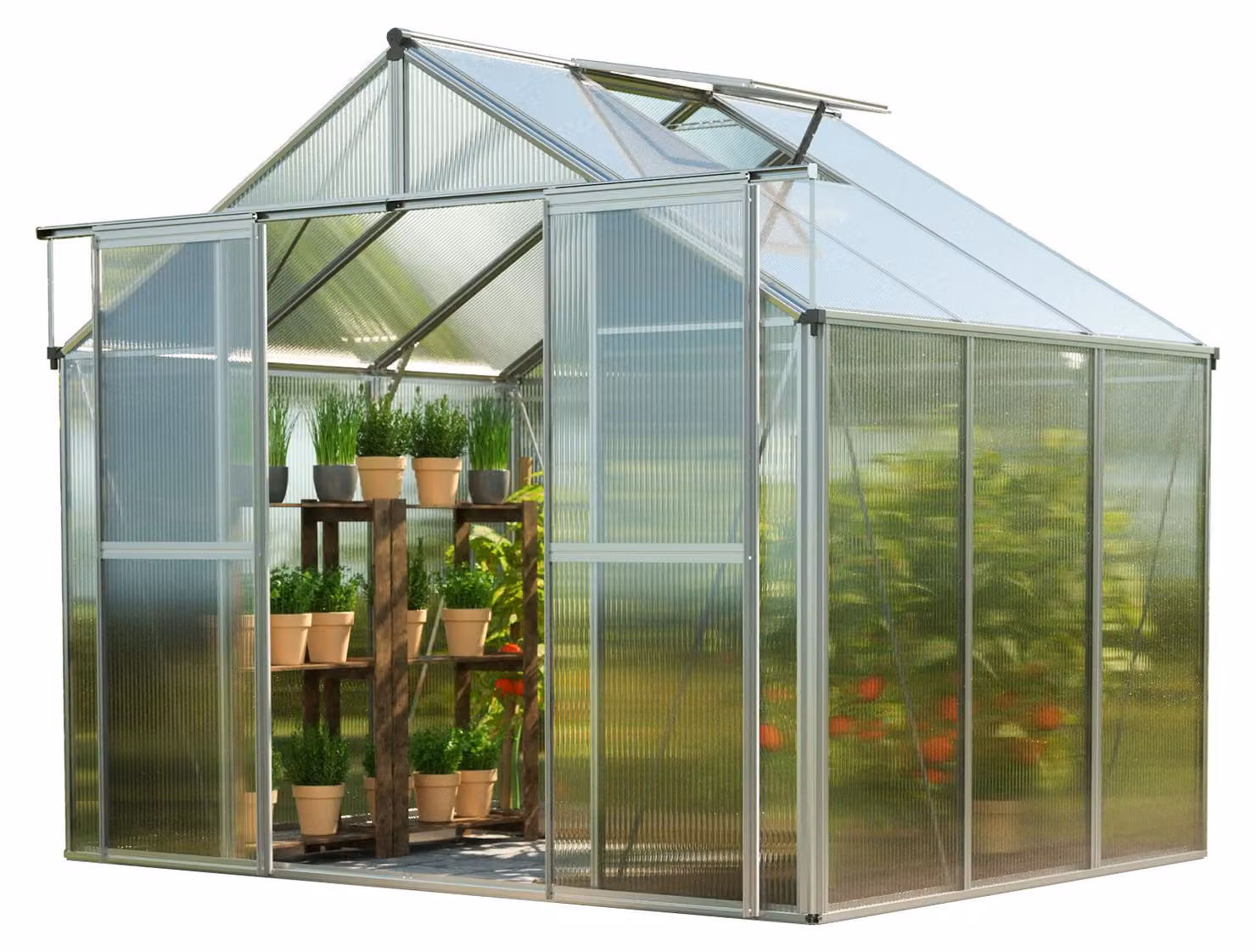 GFP Serra Topas 3 telaio in alluminio 225 x 195 cm, lastre a doppia parete di 6 mm
