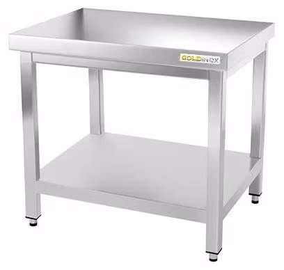 Tavolo da lavoro in acciaio inossidabile, base da 500 x 500 mm, linea PREMIUM - GOLDINOX