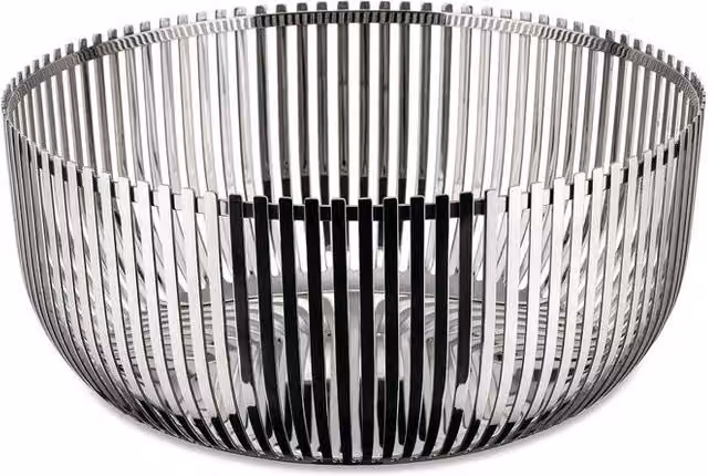 Alessi Fruttiera in Acciaio Inox Colore Argento Diametro: 24 cm, Altezza: 11 cm