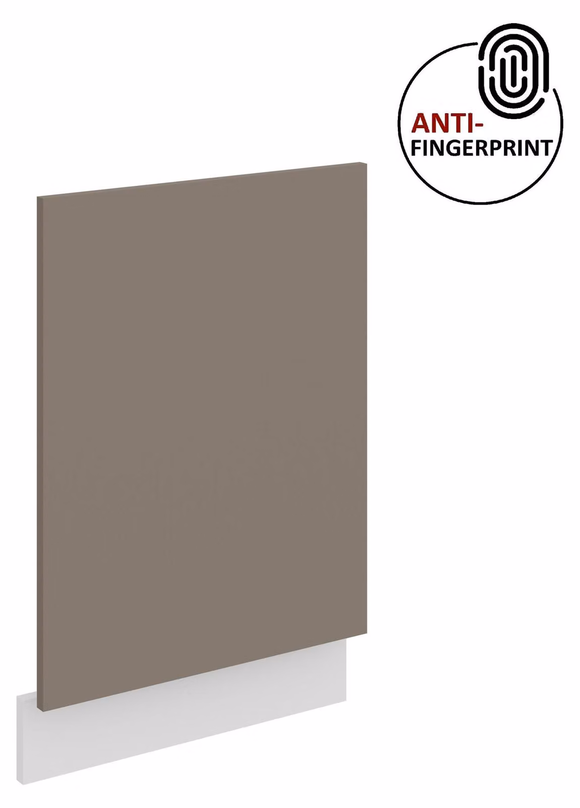 Pannello frontale per lavastoviglie da incasso da 45 cm ARIA, grigio sabbia ultra opaco + bianco opaco, frontali di alta qualità con rivestimento anti-impronta, cucina a incasso