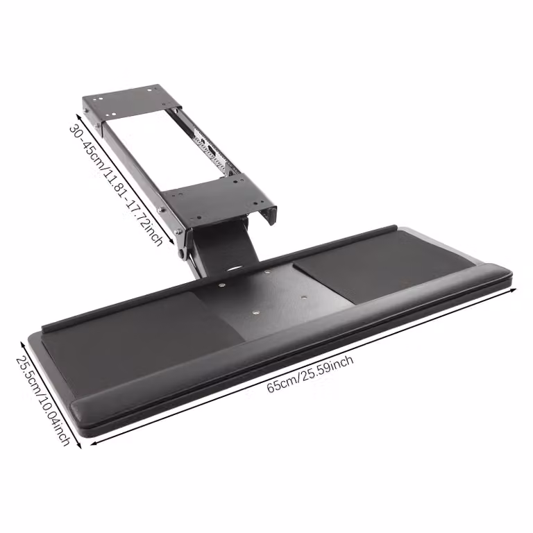 Supporto per tastiera, regolabile in altezza, orientabile a 360°, nero