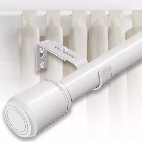 Asta telescopica allungabile per camera da letto e soggiorno, 220-320 cm, 25 mm, bianca