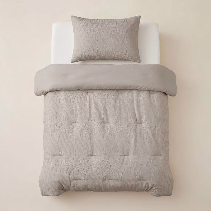 Sleeptime, coperta per letto "Lazy", color taupe, 140 x 200 cm, con federa inclusa