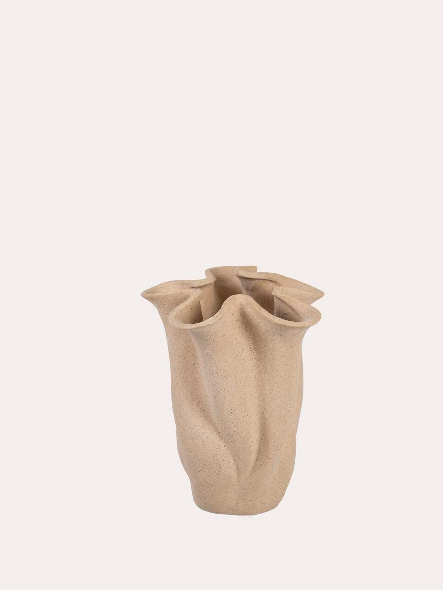 Vaso da tavolo Flower in ceramica beige Kenay Home H: 19 cm, L: 16 cm, P: 16 cm – 2