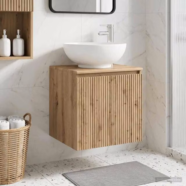 Mobile Lavabo da Parete Rovere Artigianale 49,5 x 44,5 x 65 cm 890451