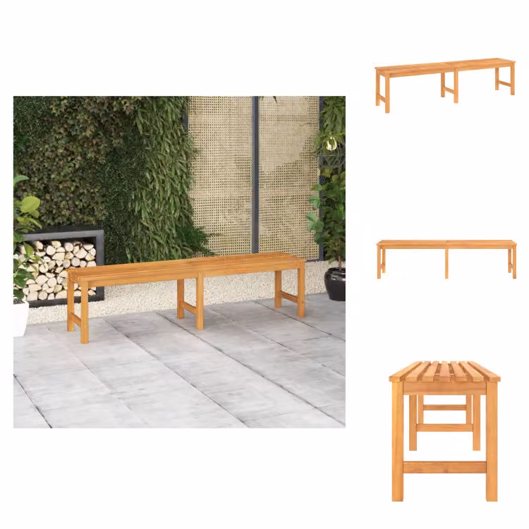 vidaXL Panchina da giardino 180 cm in legno massiccio di teak - Panchine da giardino
