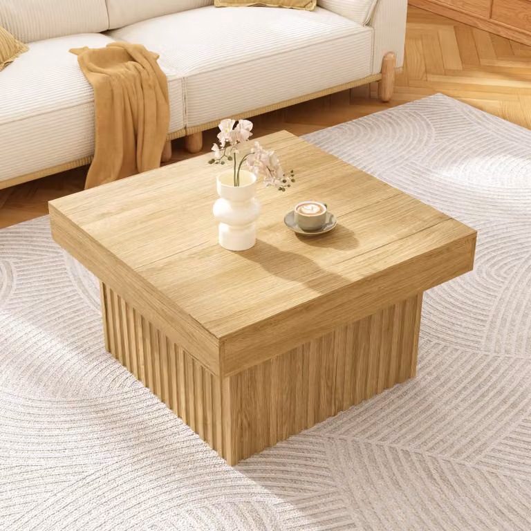 STILVORA tavolino da salotto con piano in PB, L79xP79xH46 cm tavolino, tavolo da divano per soggiorno, sala da pranzo e ufficio