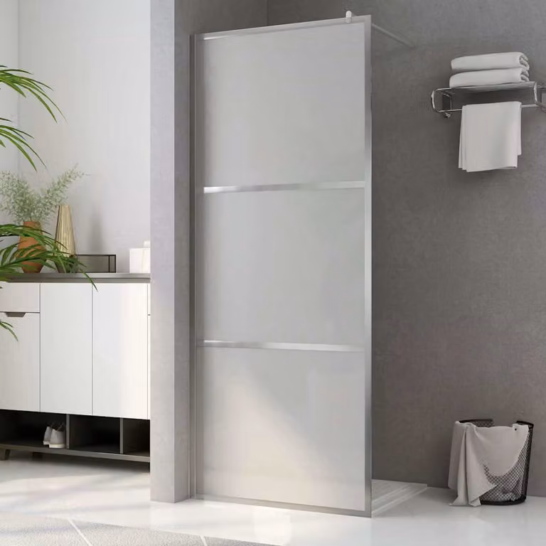 Parete per Doccia Walk-in vidaXL in Vetro Smerigliato, L: 100 cm, H: 195 cm