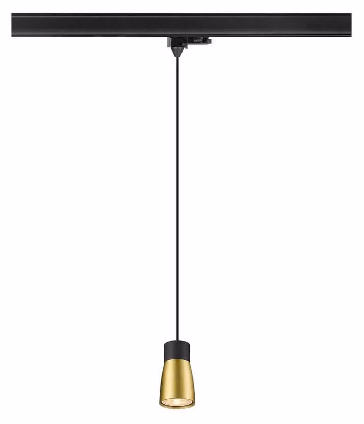 SLV PURI 2.0 Dome, 3 luci a sospensione, GU10, lunghezza sospensione 200 cm, 1x max. 6W, nero / oro 1008282