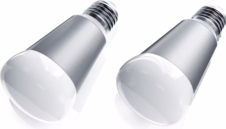 BEARWARE 2x luce LED intelligente, lampada intelligente Wifi, cambio colore RGB dimmerabile, filettatura E27, 7W, 420 lumen