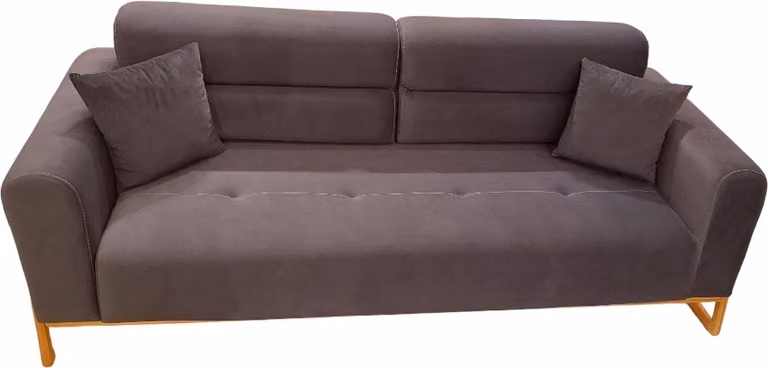 Brauner Polster 3-Sitzer Designer Wohnzimmer Exklusive Couch 3-er Sofa
