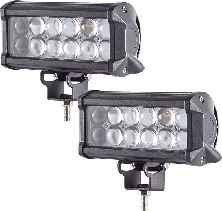 Greenmigo 2 pezzi, fari da lavoro a LED da 36 W, 12 V/24 V, fari supplementari per auto, proiettori, fari di retromarcia, impermeabili, fari a LED per fuoristrada